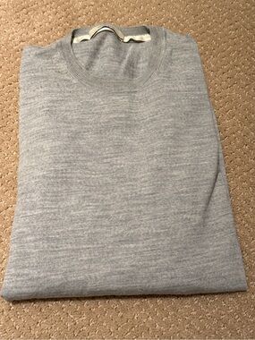 Adam Lippes Men's Crewneck Sweater in Heather Gray